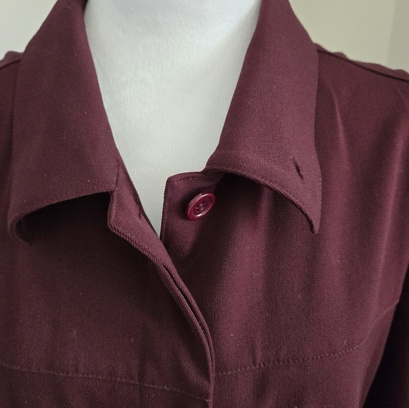 Talbots Women's Size 14 Burgundy Jacket/shirt - Picture 3 of 10